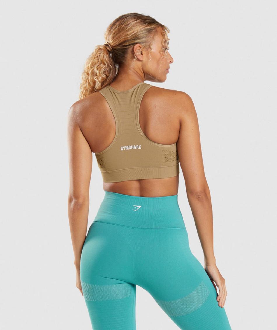 Sujetadores Deportivos Gymshark Energy Seamless Mujer Marrones | CO 2167GSO